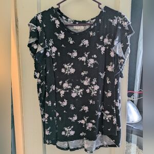 Ruffle Sleeve Floral Maurices TShirt